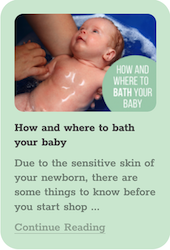 How and where to bath your baby
